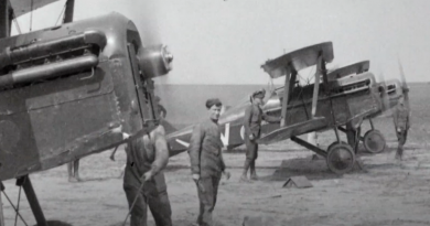 2 Sqn Royal Flying Core S.E.5A's at the Western Front WW1. Video screen grab.