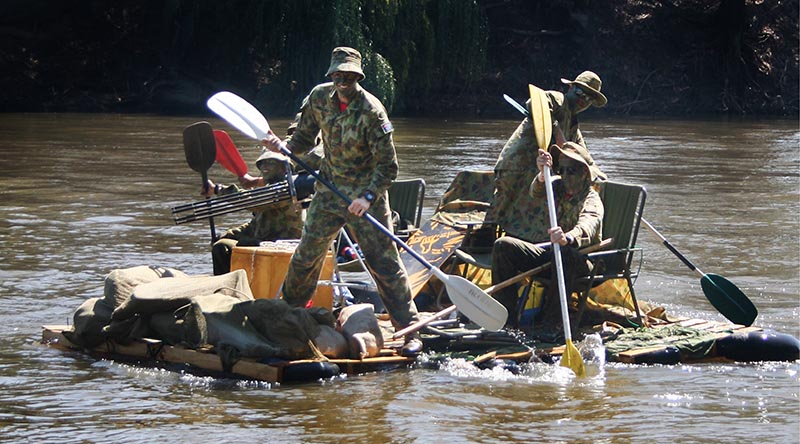 Australian Army trainees from the RAAF School of Technical Training compete in the 'World Championship Gumi Race' in Wagga Wagga, NSW, 2015. Photo by WO2 Trevor Thompson.