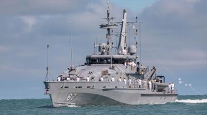 Royal Australian Navy patrol boat HMAS Pirie sails into Darwin Harbour, Northern Territory, for the last time before she decommissions. Photo by Leading Seaman Shane Cameron.