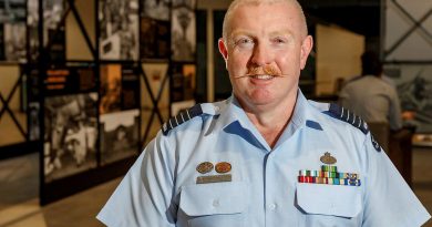 Officer Commanding No. 44 Wing Group Captain Robert Graham has been inducted into the Australian Air Force Cadets' Hall of Fame. Photo by Corporal Craig Barrett.