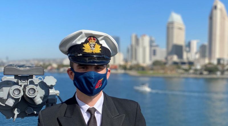 Lieutenant Commander Dale Axford stands ready for exchange with the US Navy. Story by Lieutenant Commander Warren Bowring.