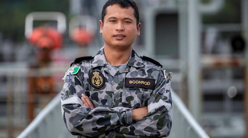 Leading Seaman Pairat Boonrod in HMAS Sirius during a deployment to the north-east Indian Ocean and South-East Asia. Photo by Leading Seaman Thomas Sawtell.