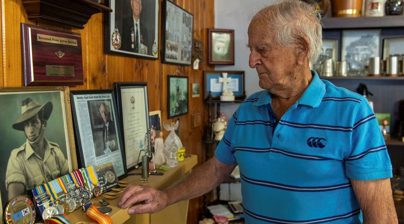 Reginald ‘Rocky’ Anock at his home in Ridgehaven, South Australia. Mr Anock is a veteran of the Battle of Kapyong. Story and photo by Captain Carla Armenti.