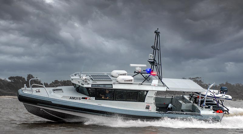 51st Far North Queensland Regiment's new regional support craft on sea trials. Photo courtesy The Whiskey Project Group.