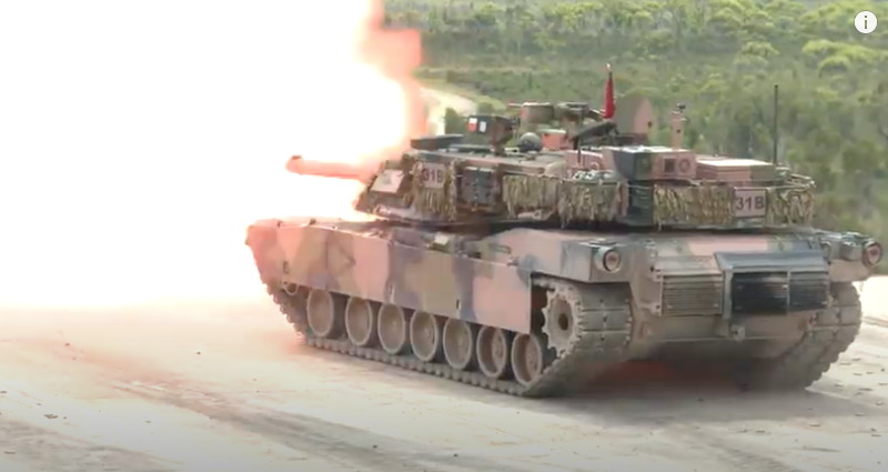 Exercise Howling Wolf - Abrams Tank live fire. Video screen grab.