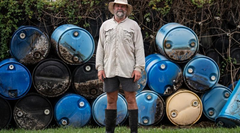 James Ford after receiving help from the ADF with rebuilding his business, Nambucca River Oysters, during Operation NSW Flood Assist. Story by Captain Taylor Lynch. Photo by Private Jacob Hilton.