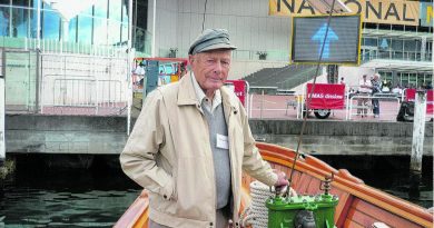 George King, who turned 100 on Anzac Day, visiting the National Maritime Museum in Sydney. Story by Private Jacob Joseph.