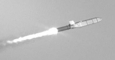 A Lockheed Martin Long Range Anti-Ship Missile – Surface Launch (LRASM SL) variant in flight. Photo supplied byLockheed Martin.