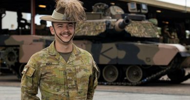 Trooper Matthew Riall at Gallipoli Barracks Brisbane. Story by Captain Jesse Robilliard. Photo by Corporal Nicole Dorrett.
