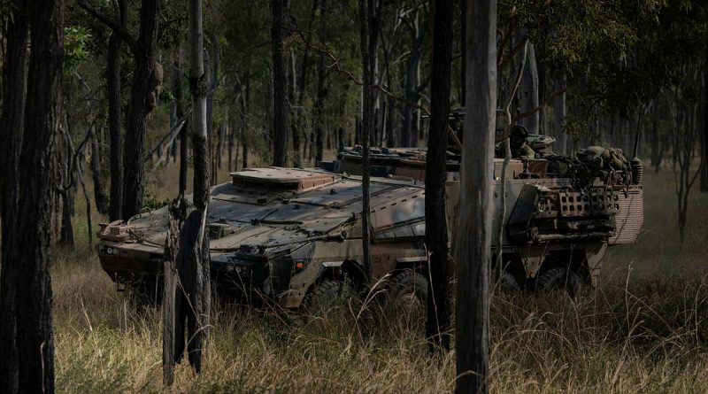 An Australian Army’s new Boxer Combat Reconnaissance Vehicle conducts a live-fire battle run during exercise Diamond Walk at Shoalwater Bay, Queensland. Story by Captain Jesse Robilliard. Photo by Private Jacob Hilton.