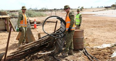 Soldiers clear debris from a Northampton farm following Tropical Cyclone Seroja. Story by Captain Leigh Smith.