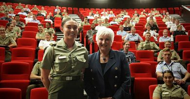 Officer Cadet Sophie Clarke, Australian Defence Force Academy Sisters in Arms President and Dame Annette King, New Zealand High Commissioner to Australia. Story by Officer Cadet Zara Noake.