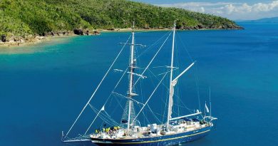 Navy's Sail Training Ship Young Endeavour in the Whitsundays, Queensland. Photo by Young Endeavour Youth Scheme.