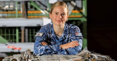 Flight Lieutenant Kaitlin Flynn, of No. 88 Squadron at RAAF Base Williamtown, is an armament engineer. Story by Corporal Veronica O’Hara. Photo by Sergeant David Gibbs.