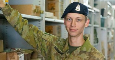 Private Alex Norgrove at work at Robertson Barracks, Northern Territory. Story by Captain Rebecca Griffith. Photo by Private Georgia Armstrong.