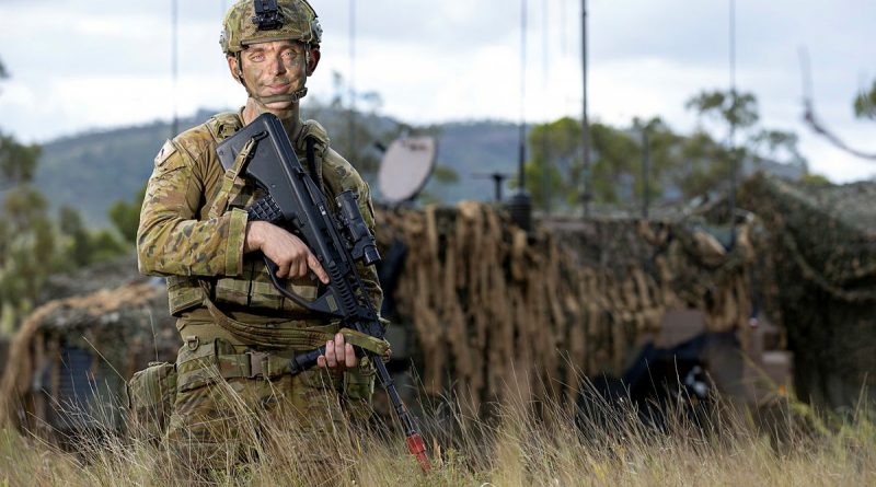 Australian Army Signaller James Fern from the 3rd Combat Signal Regiment is deployed to Townsville Field Training Area as a Battlespace Communication Systems Operator on Exercise Polygon Wood 2021. Story by Captain Diana Jennings. Photo by Corporal Brodie Cross.