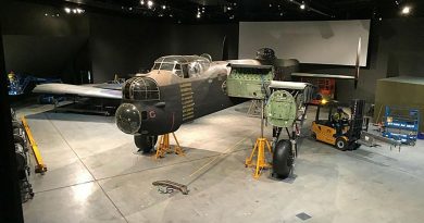 Personnel from the Air Force History and Heritage Branch working on the disassembly of the iconic Lancaster ‘G for George’.