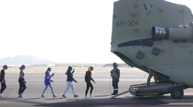 Defence Force Recruiting has given potential women candidates the opportunity to experience up close roles within 5th Aviation Regiment, at RAAF Base Townsville. Story by Corporal Veronica O’Hara and Venetia Reynolds. Photo - Screen grab.