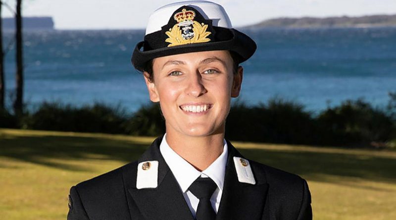 New Entry Officers Course 64 graduate Midshipman Amanda Fowler at HMAS Creswell in Jervis Bay, New South Wales. Story by Lieutenant Sarah Rohweder. Photo by Petty Officer Justin Brown.