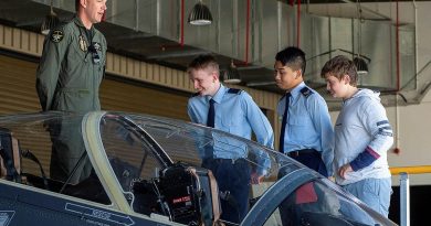 Australian Air Force Cadets met with serving Air Force personnel during a visit to RAAF Base Pearce. Story by Peta Magorian. Photo by Sergeant Gary Dixon.