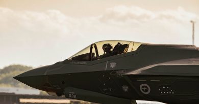 F-35A Lightning II aircraft, A35-032, prepares for take off from RAAF Base Darwin, during Exercise Rogue Ambush 21-1. Story by Flying Officer Bronwyn Marchant. Photo by Leading Aircraftman Adam Abela.