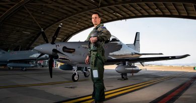 Australian Army pilot Captain David Fileman, of No. 4 Squadron, with a PC-21 aircraft during TS21 at RAAF Base Townsville. Story by Flight Lieutenant Chloe Stevenson. Photo by Leading Aircraftwoman Emma Schwenke.