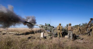 Royal Australian Artillery and the United States Marine Corps fire an Australian M777 Howitzer at Shoalwater Bay Training Area during TS21. Story by Private Jacob Joseph. Photo by Trooper Jarrod McAneney.