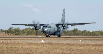 An Air Force C-27J Spartan aircraft during Exercise Talisman Sabre 2021. Photo by Leading Aircraftwoman Jacqueline Forrester.