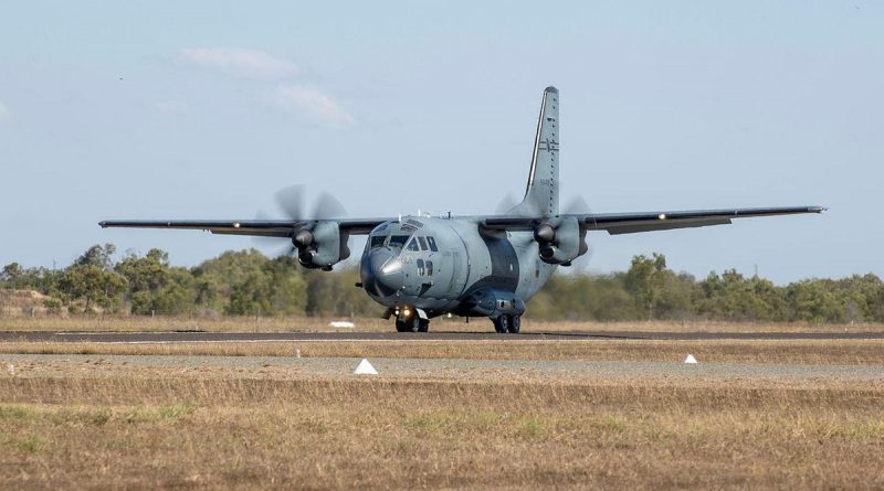 An Air Force C-27J Spartan aircraft during Exercise Talisman Sabre 2021. Photo by Leading Aircraftwoman Jacqueline Forrester.