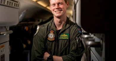 Flying Officer Michael Clifton, a maritime patrol and response officer from No. 11 Squadron, on board a P-8A Poseidon aircraft at RAAF Base Townsville during Exercise Talisman Sabre 2021. Story by Flight Lieutenant Chloe Stevenson. Photo by Leading Aircraftwoman Emma Schwenke,