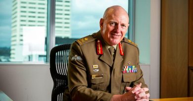 Coordinator General of Operation COVID Shield Lieutenant General John Frewen sits in his office at the Department of Health's Scarborough House, Canberra. Story and photo by Sergeant Sebastian Beurich.