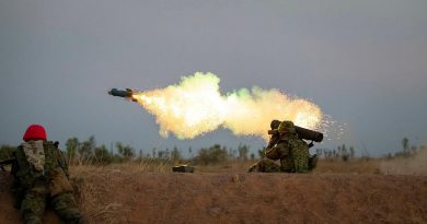 A Japan Ground Self-Defence Force soldier fires a Type 01 LMAT anti-tank missile during Exercise Southern Jackaroo, held at the Mount Bundey Training Area. Story and photo by Private Jacob Joseph.