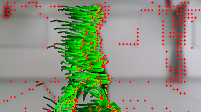 Motion detection and tracking of a person in video sequence using optical flow.