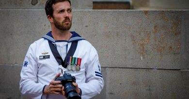 Leading Seaman David Cox captures photographs at the Australian War Memorial in Canberra as part of his Initial Employment Training Course. Story by Petty Officer Helen Frank. Photo by Trooper Jonathan Goedhart.