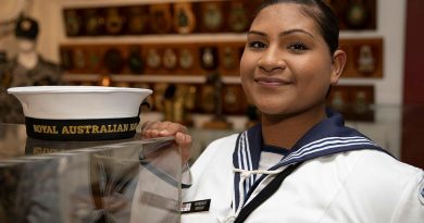 Recruit Shyndalia Woosup at the Cairns RSL after her graduation parade in Cairns, Queensland. Story by Sub Lieutenant Nancy Cotton. Photo by Petty Officer Bradley Darvill.