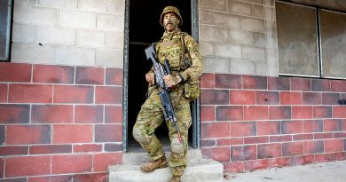 Private Will Yet Foy at the Townsville Field Training Area in Queensland during Exercise Talisman Sabre. Story by Flight Lieutenant Chloe Stevenson. Photo by Leading Aircraftwoman Emma Schwenke.