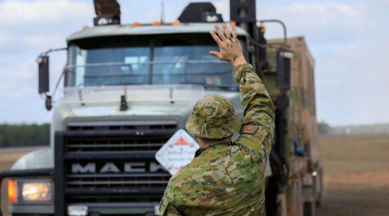 Air Force personnel from No. 452 Squadron arrive at RAAF Base Scherger from RAAF Base Amberley with a transportable air operations tower during Exercise Talisman Sabre 2021. Story by Flight Lieutenant Nick O’Connor. Photo by Corporal Brett Sherriff.