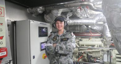 Able Seaman Briana Letta in the engine room of Australian Defence Vessel Cape Inscription while deployed on Operation Resolute. Story by Lieutenant Mollie Burns.