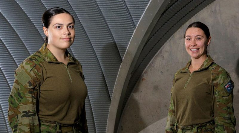 Aircraftwomen Alese Clark, left, and Maeghan Lewis inside the base command post bunker at RAAF Base Scherger. Story by Flight Lieutenants Nick O’Connor and Tamara . Photo by Corporal Brett Sherriff.