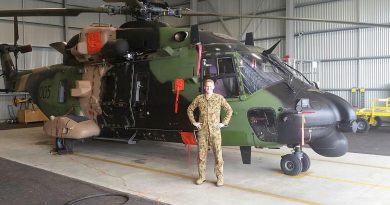 Army pilot Captain Charles Ford with an MRH90 Taipan in 2014. Story by Wing Commander Jaimie Abbott.