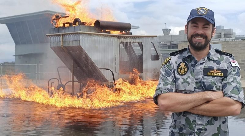 Chief Petty Officer Damien Richards, pictured, and Lieutenant Commander Wesley North are finalists in their category in the Engineers Australia Engineer of the Year awards. Story by Dallas McMaugh.