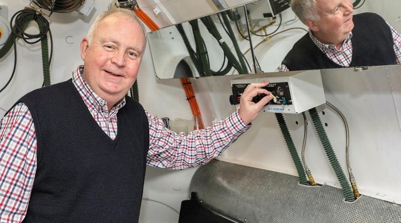 Dr Gordon Cable checks instruments within the training hypobaric chamber during his part-time role with the Institute of Aviation Medicine at RAAF Base Edinburgh. Story by Flight Lieutenant Georgina MacDonald. Photo by Corporal Brenton Kwaterski.