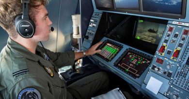 Flying Officer William Delchau, from No. 33 Squadron, supervises an air-to-air refuelling sortie on board a KC-30A multi-role tanker transport aircraft during Exercise Talisman Sabre 2021. Story by Flight Lieutenant Clarice Hurren. Photo by Sergeant Ben Dempster.