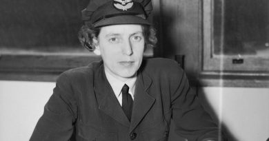 Squadron Officer Doris Carter, WAAAF, at her office desk at RAAF HQ, Victoria Barracks, in 1944. Story by Flying Officer Robert Hodgson. Photo: Australian War Memorial.