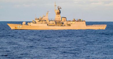 RAN warship HMAS Parramatta sails off the coast of Queensland during Exercise Talisman Sabre. Story by Lieutenant Sarah Rohweder. Photo by Corporal Lynette Ai Dang.