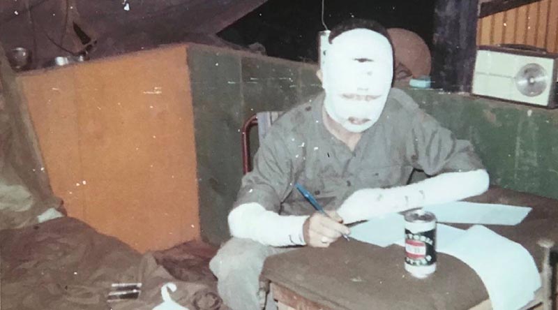 Richard Barry writing home to his father in Narrabri NSW following an explosion that occurred at Nui Dat, South Vietnam in July 1969