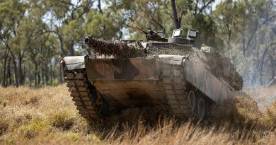 An Australian Army M1A1 Abrams tank from the 2nd Cavalry Regiment moves forward in a simulated attack serial held at the Townsville Field Training Area as part of Exercise Talisman Sabre. Story by Warrant Officer Class 2 Max Bree. Photo by Corporal Brandon Grey.