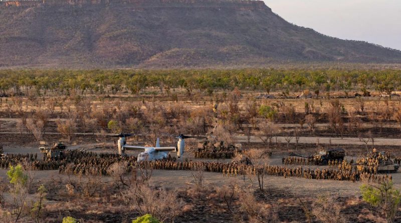 ADF and Marine Rotational Force - Darwin personnel on Exercise Koolendong at Bradshaw Training Area in the Northern Territory. Story by Lieutenant Gordon Carr-Gregg. Photo by Corporal Rodrigo Villablanca .