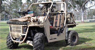 Bale Defence's 'Death Adder' rough-terrain vehicle.