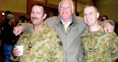 Trevor, left, Allan and Wayne – three generations of Beales in the Army. Trevor and Wayne currently serve as reservists with the 8th/7th Battalion, Royal Victoria Regiment. Story by Captain Kristen Cleland.